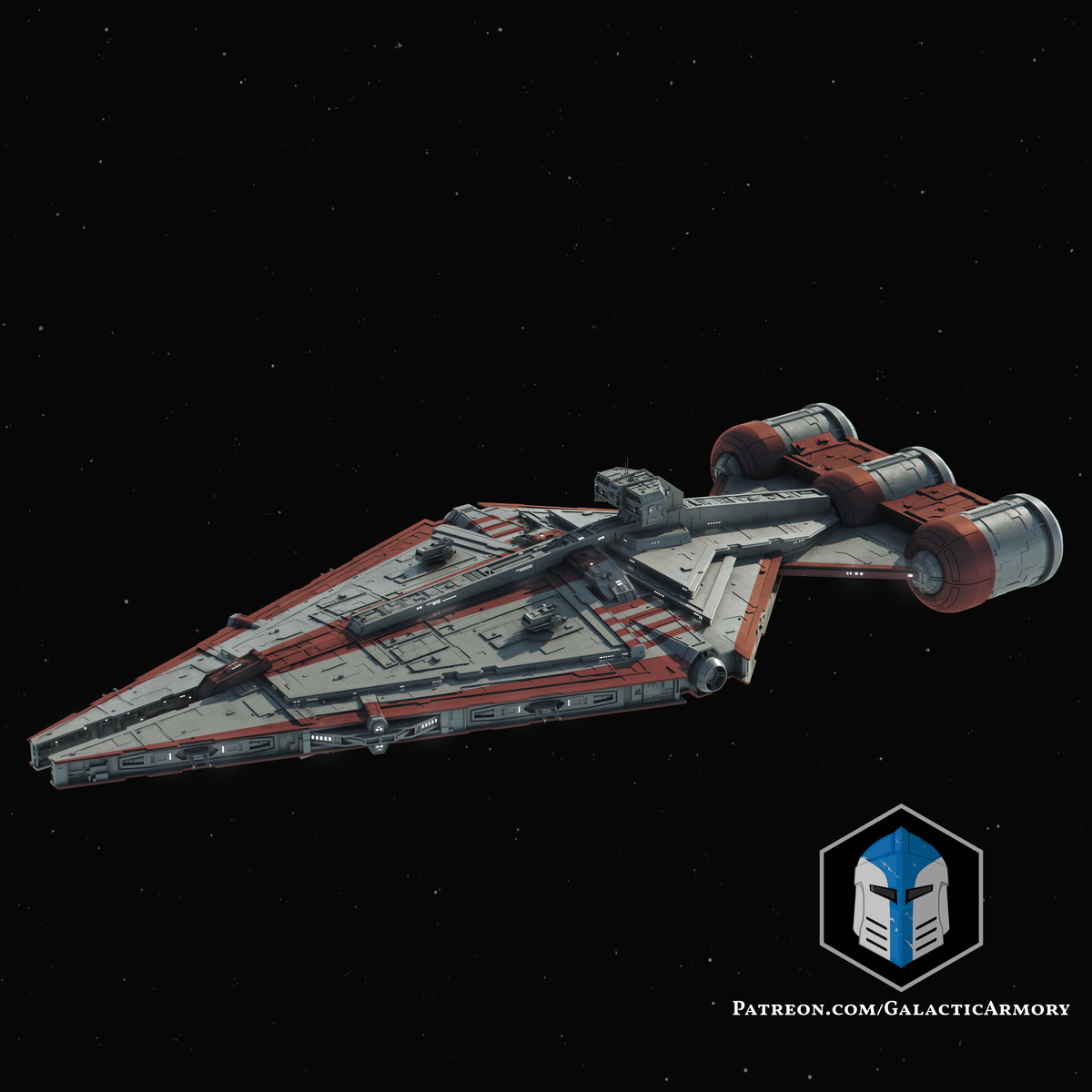 Clone Wars Arquitens Ship 3D Print Files – Galactic Armory