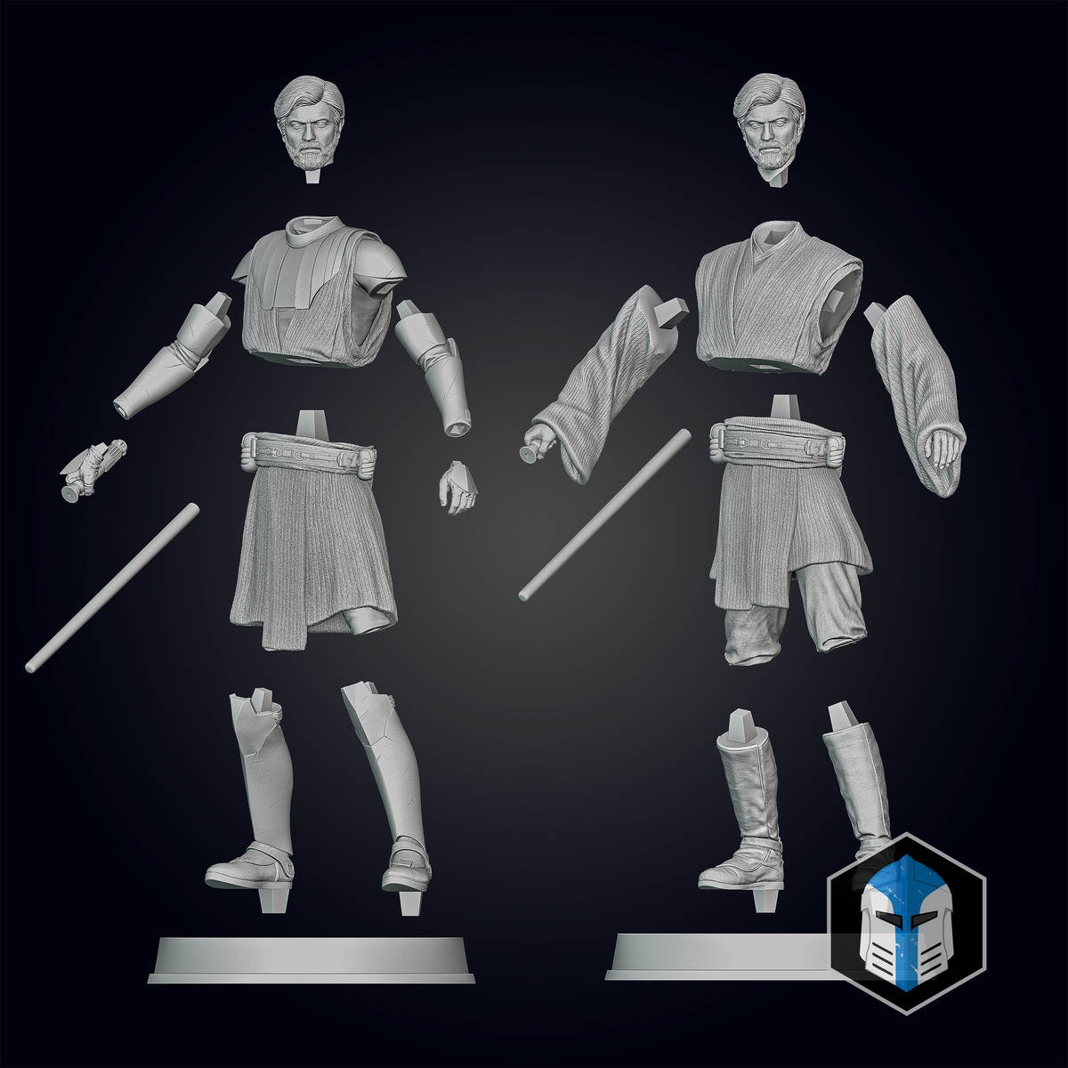 Obi-Wan Kenobi Figurine - Pose 1 - 3D Print Files – Galactic Armory