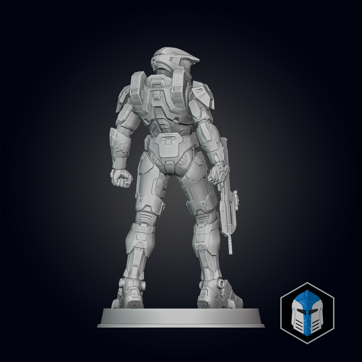 Halo Infinite Master Chief Figurine Pose 5 3d Print Files Galactic Armory 0585