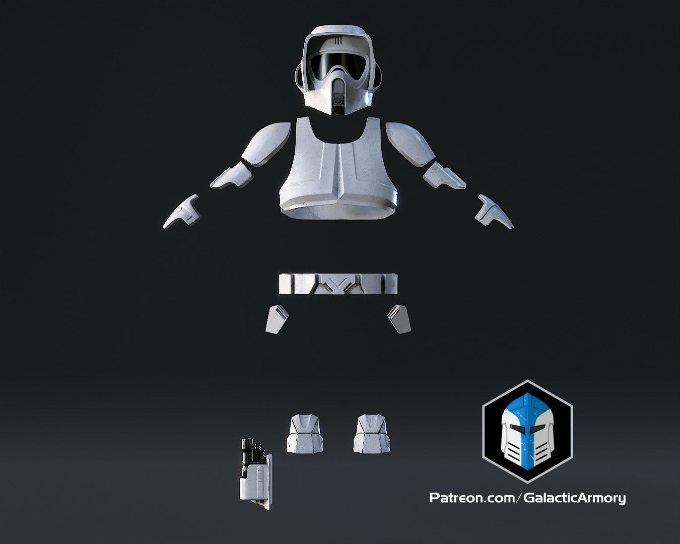 Scout Trooper Armor and Blaster - 3D Print Files