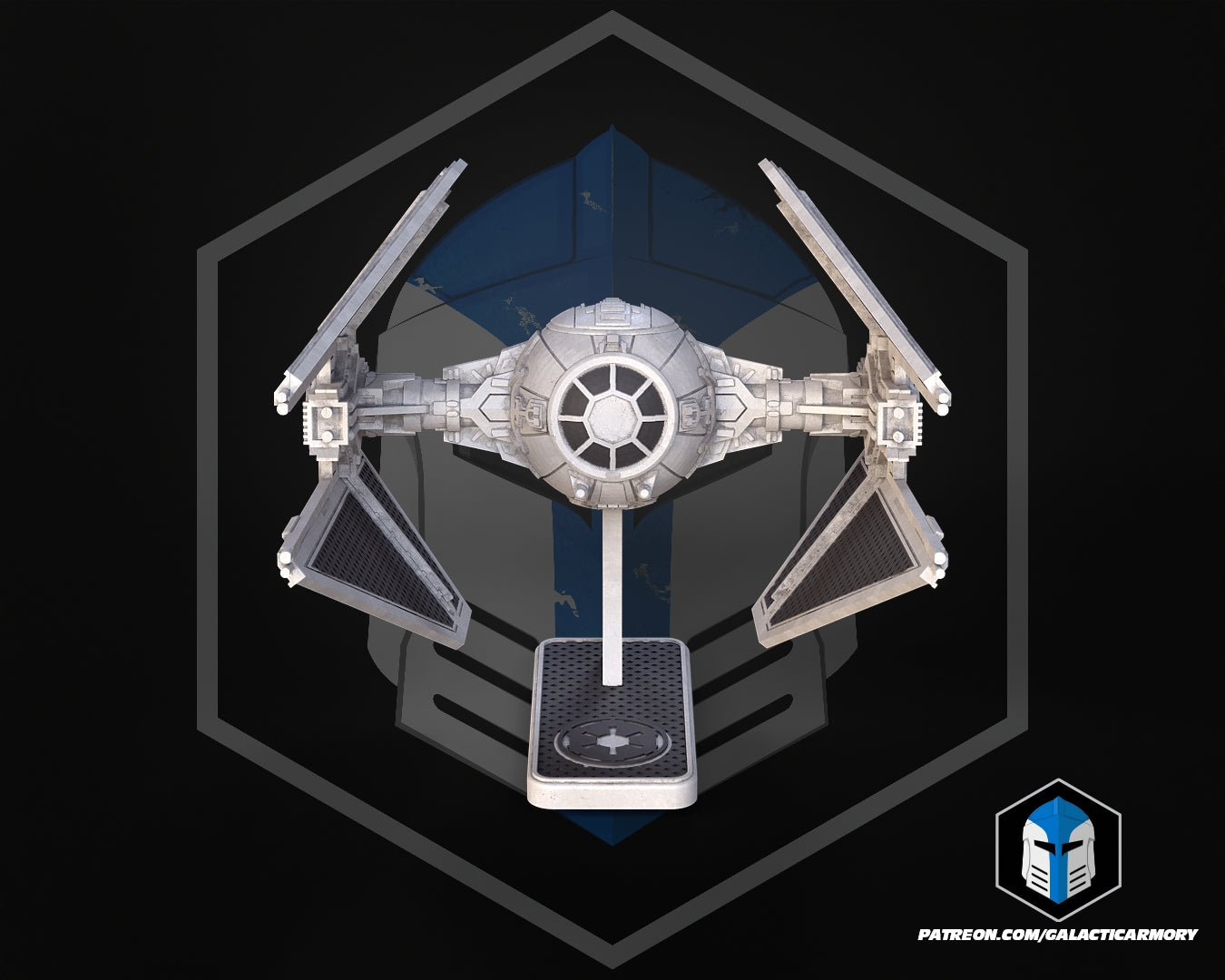 TIE Interceptor Vehicle Kit Card - 3D Print Files