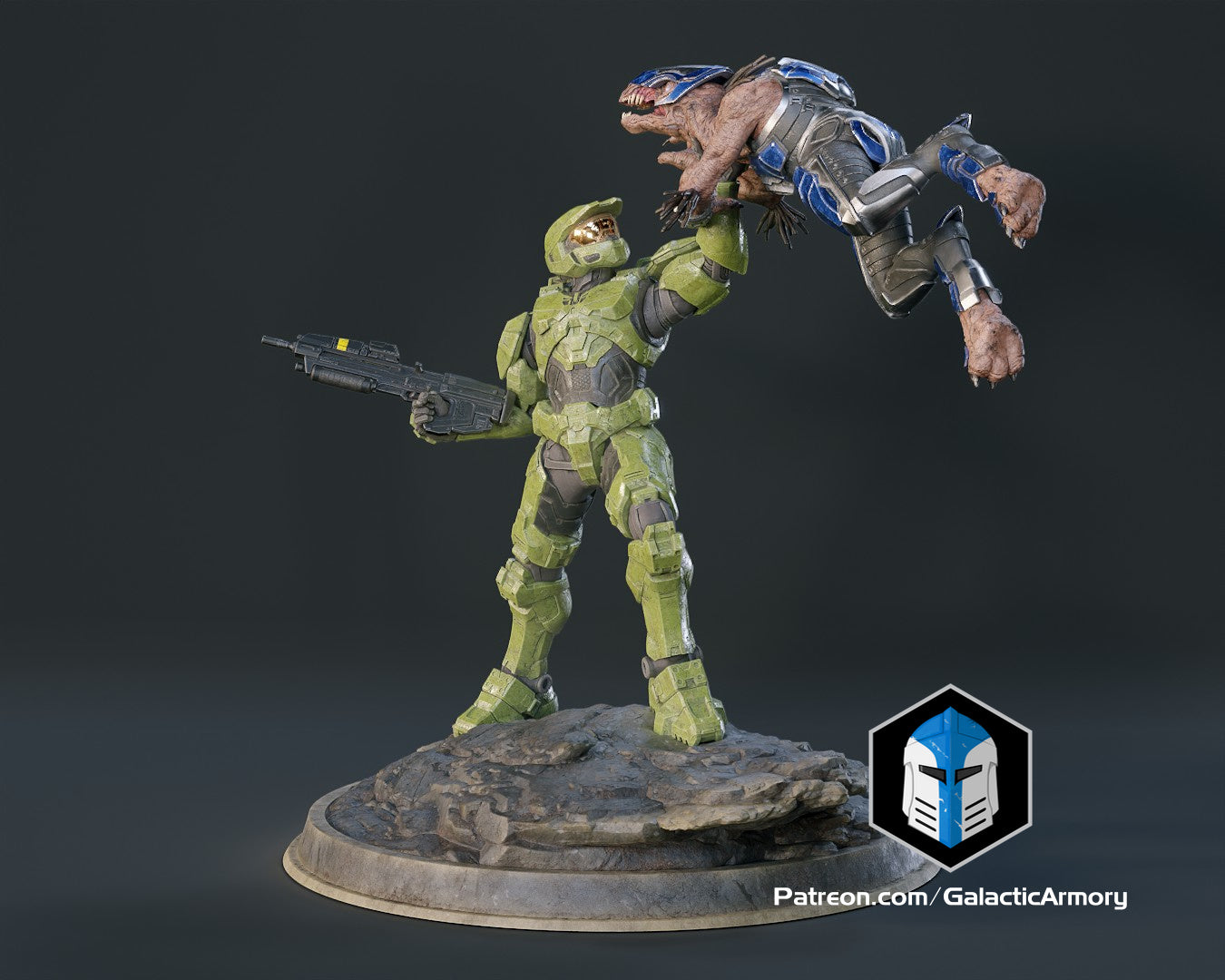 Halo Infinite Master Chief Figur - Pose 6 - 3D-Druckdateien 