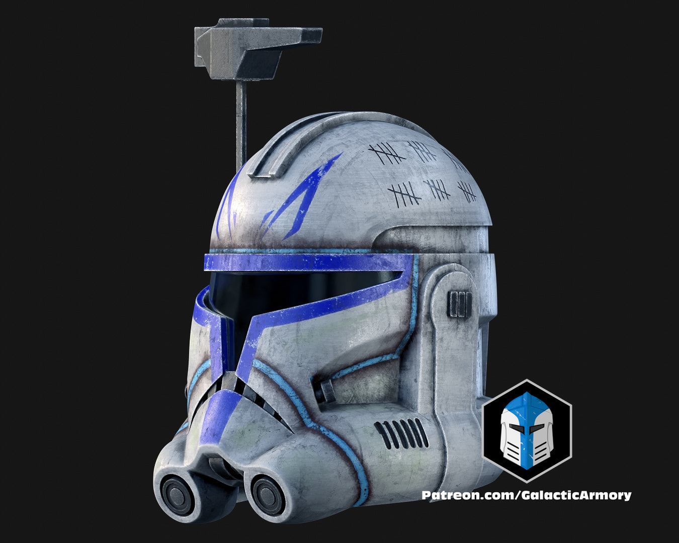 Animierter Captain Rex Helm - 3D Druckdateien