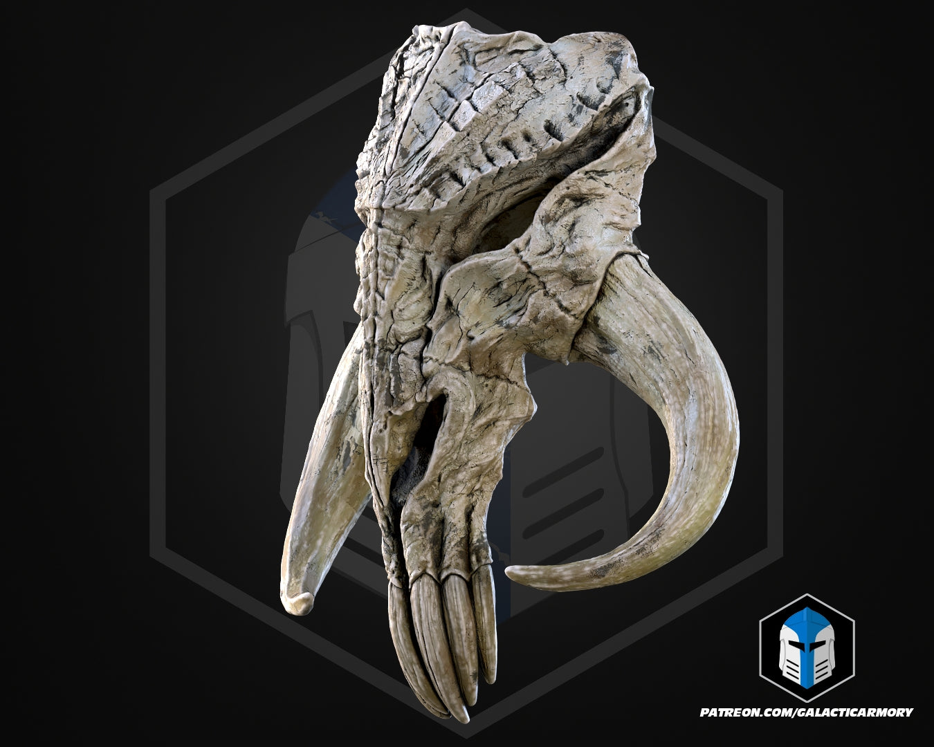 Lebensgroße Rancor-Kopf-Wandhalterung - 3D-Druckdateien