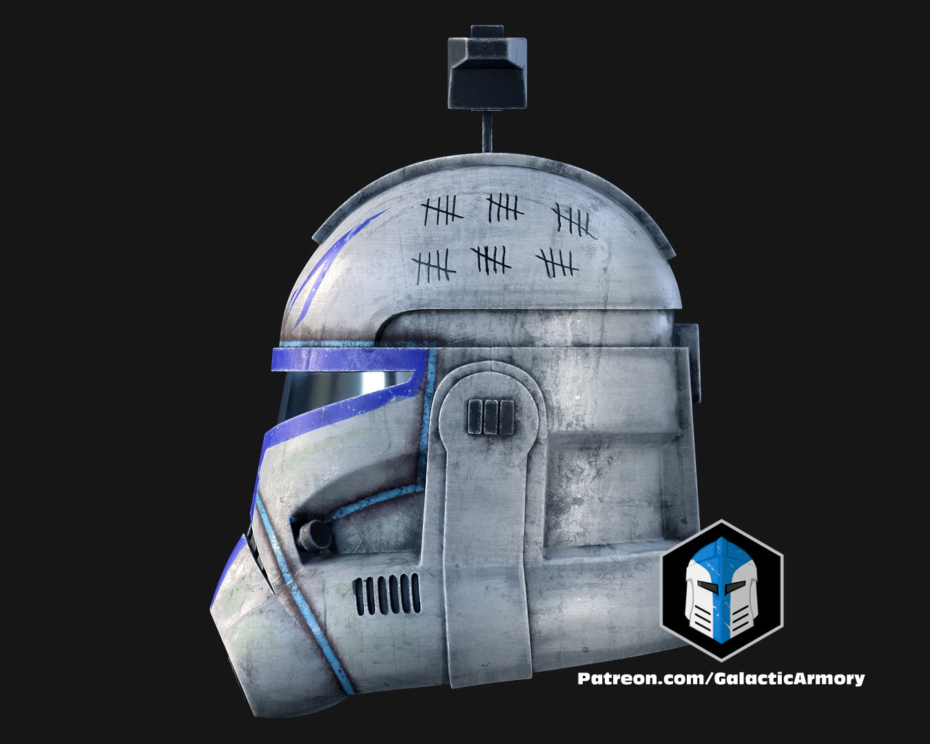 Animierter Captain Rex Helm - 3D Druckdateien