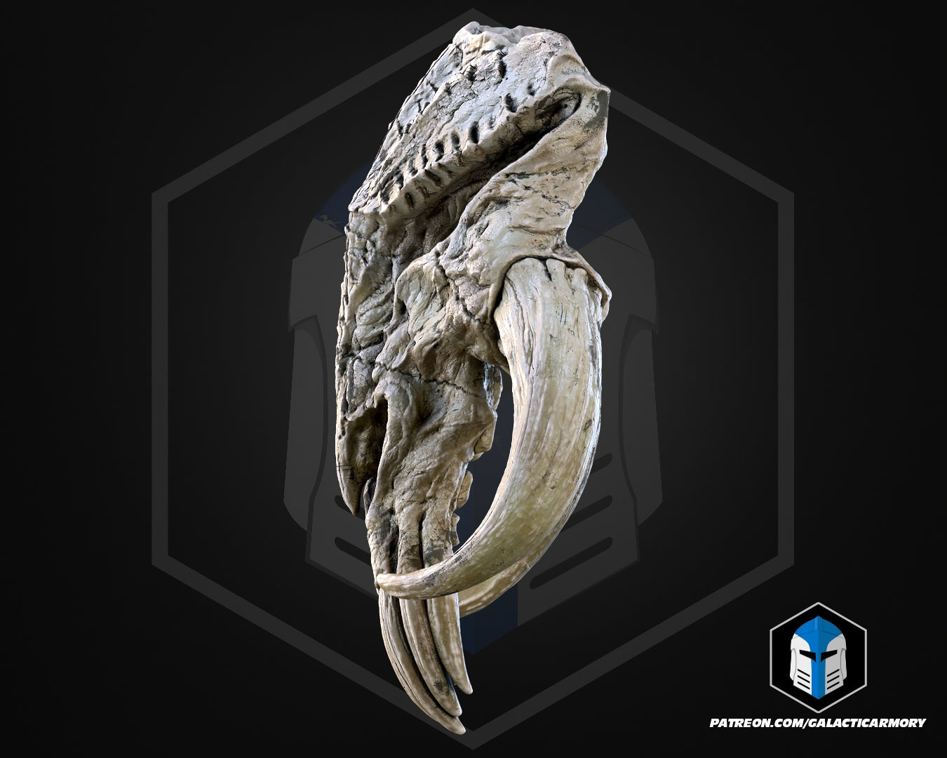 Lebensgroße Rancor-Kopf-Wandhalterung - 3D-Druckdateien