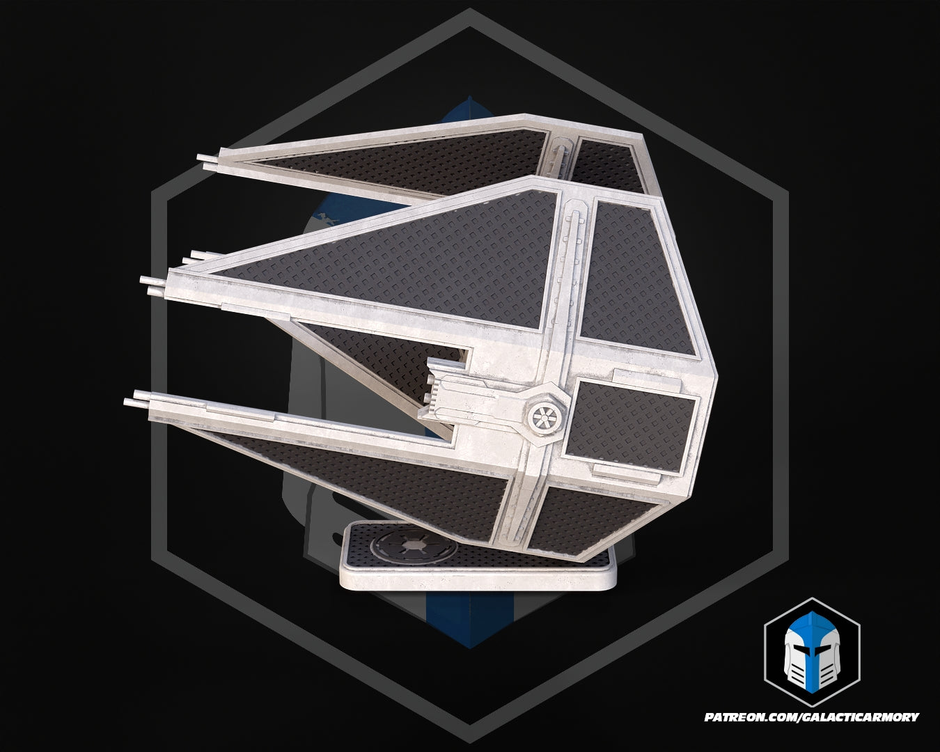 TIE Interceptor Vehicle Kit Card - 3D Print Files