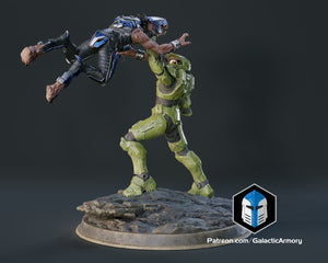 Halo Infinite Master Chief Figurine - Pose 6 - 3D Print Files