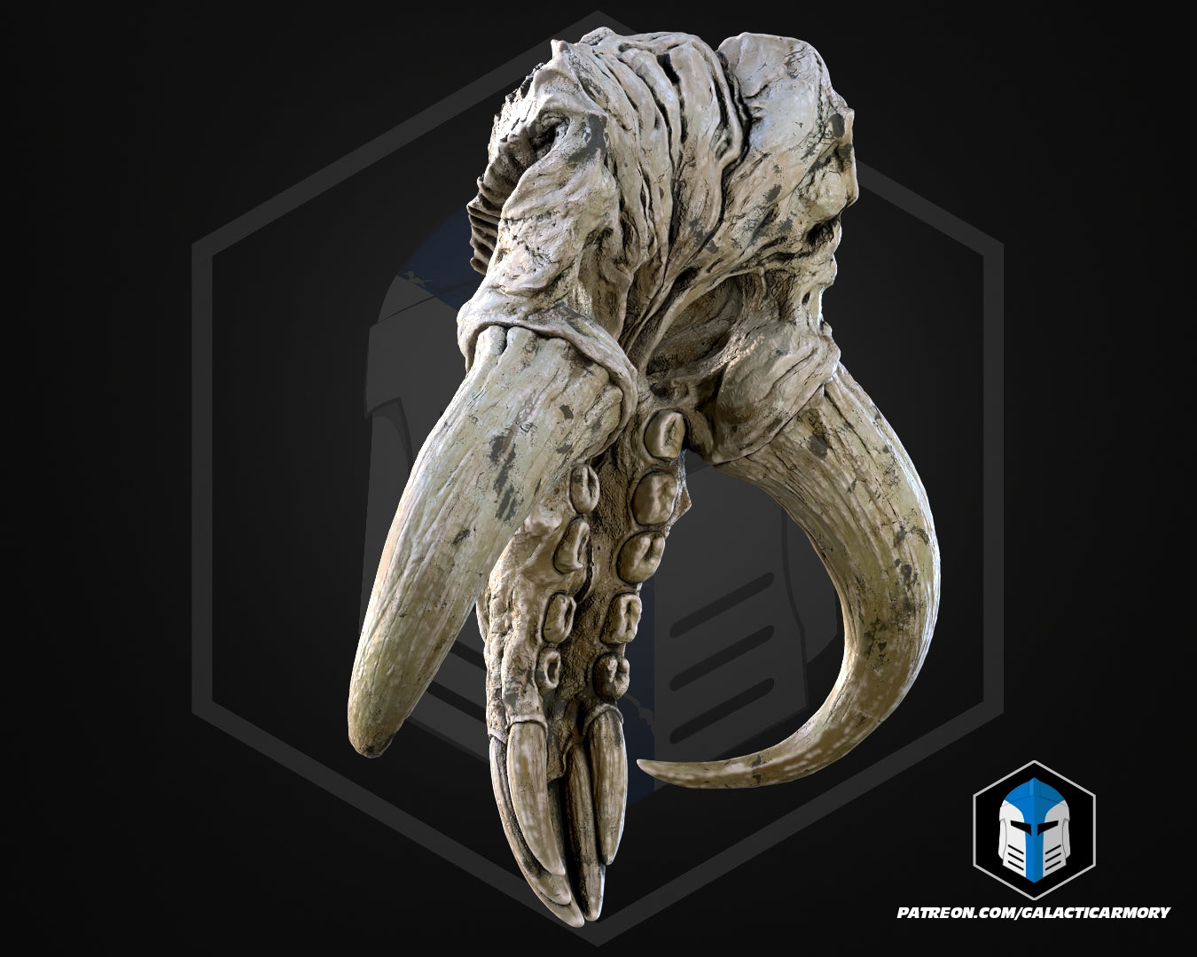 Lebensgroße Rancor-Kopf-Wandhalterung - 3D-Druckdateien