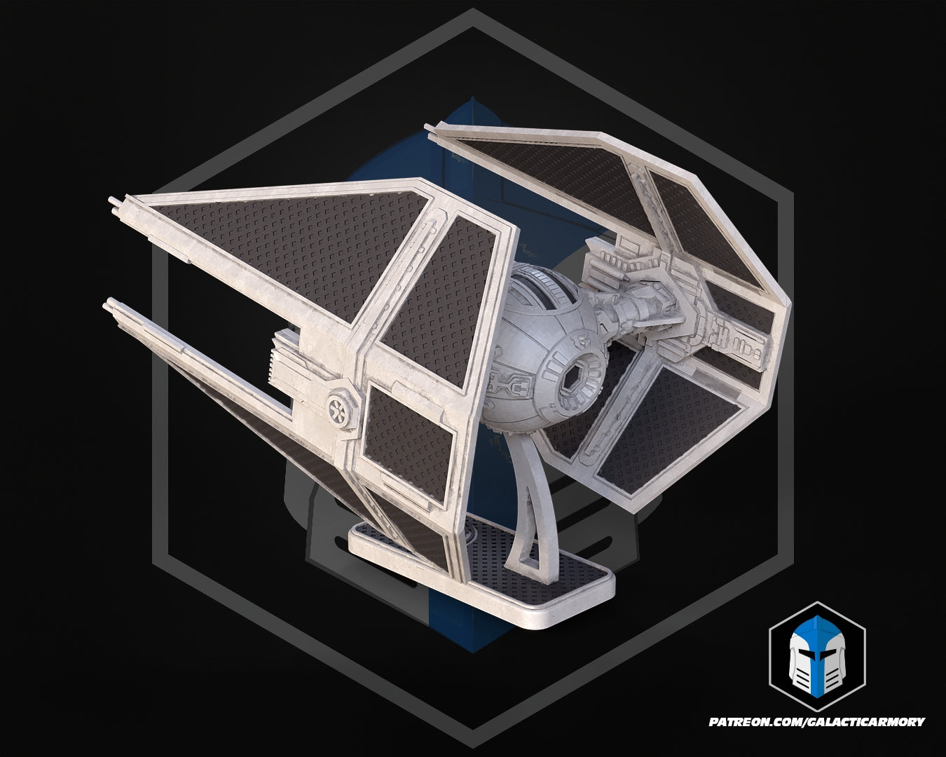 TIE Interceptor Vehicle Kit Card - 3D Print Files