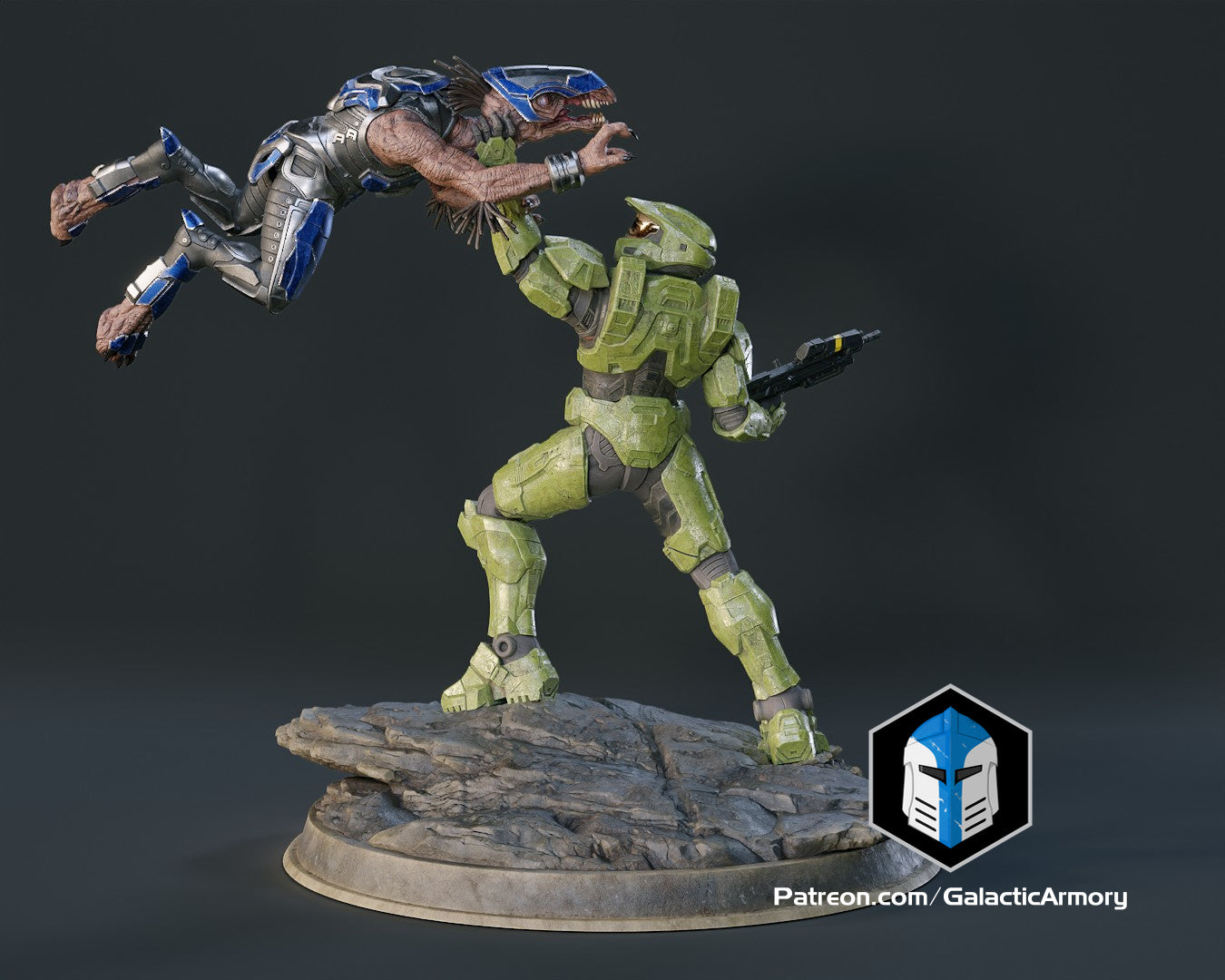 Halo Infinite Master Chief Figur - Pose 6 - 3D-Druckdateien 