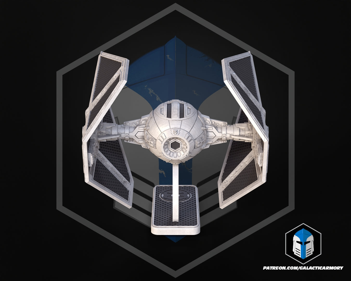 TIE Interceptor Vehicle Kit Card - 3D Print Files