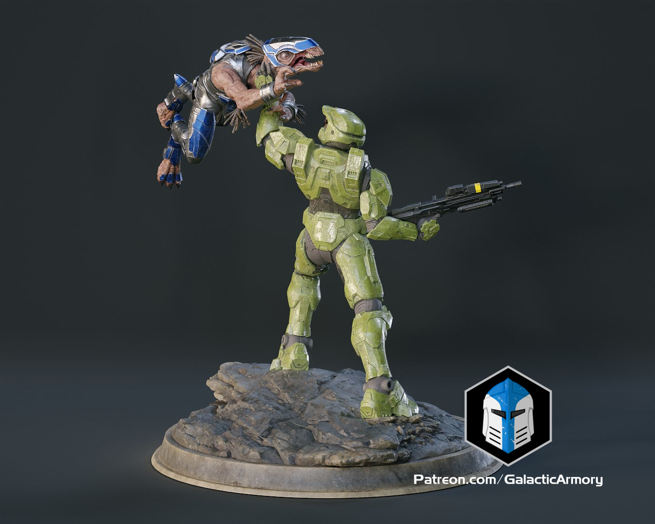 Halo Infinite Master Chief Figur - Pose 6 - 3D-Druckdateien 