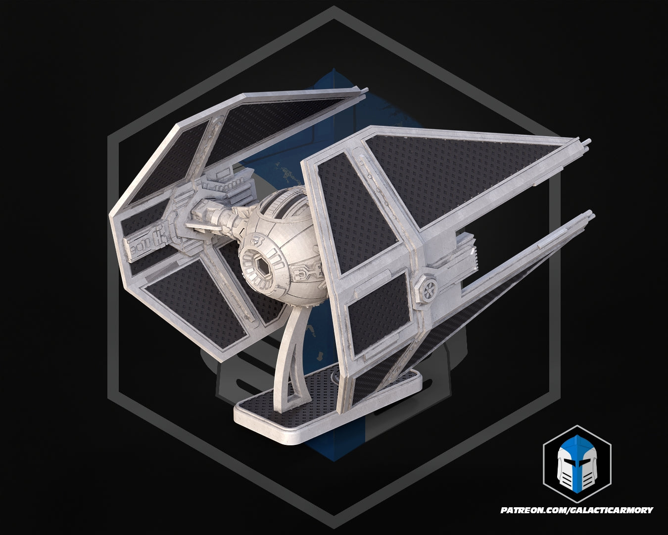 TIE Interceptor Vehicle Kit Card - 3D Print Files