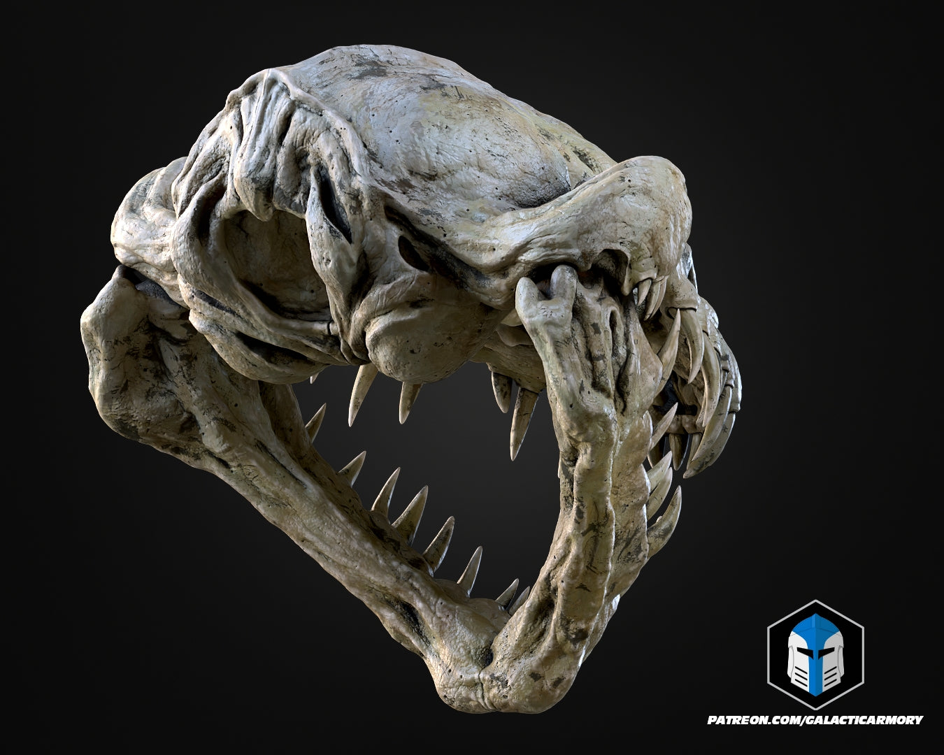 Lebensgroße Rancor-Kopf-Wandhalterung - 3D-Druckdateien