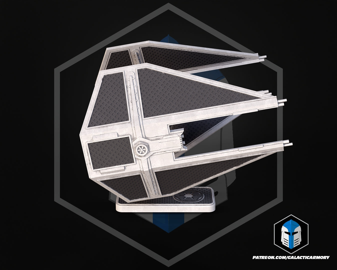 TIE Interceptor Vehicle Kit Card - 3D Print Files