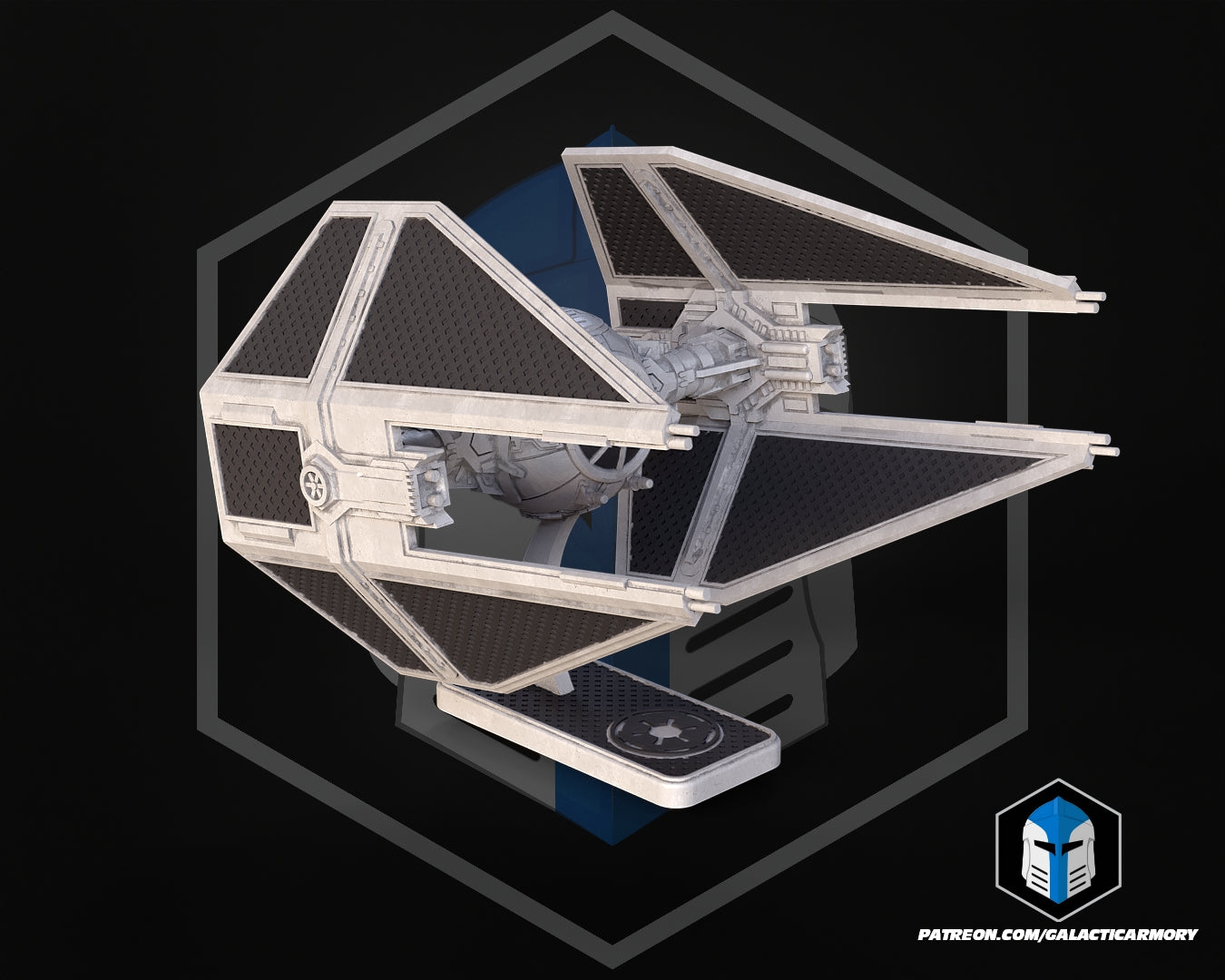 TIE Interceptor Vehicle Kit Card - 3D Print Files