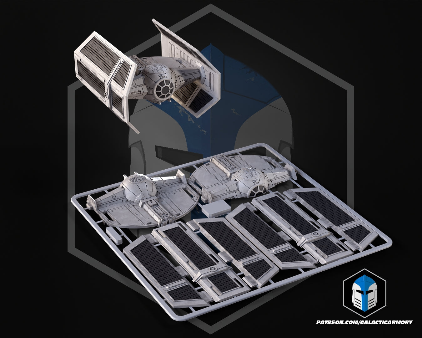 Tie Advanced Vehicle Kit Card - 3D Print Files – Galactic Armory