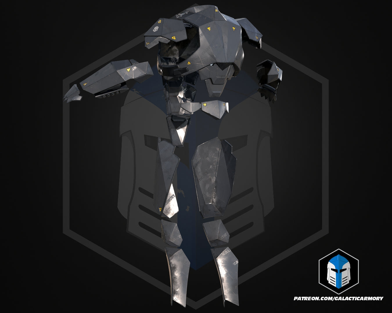 HD2 Null Cipher Helmet and Armor - 3D Print Files – Galactic Armory