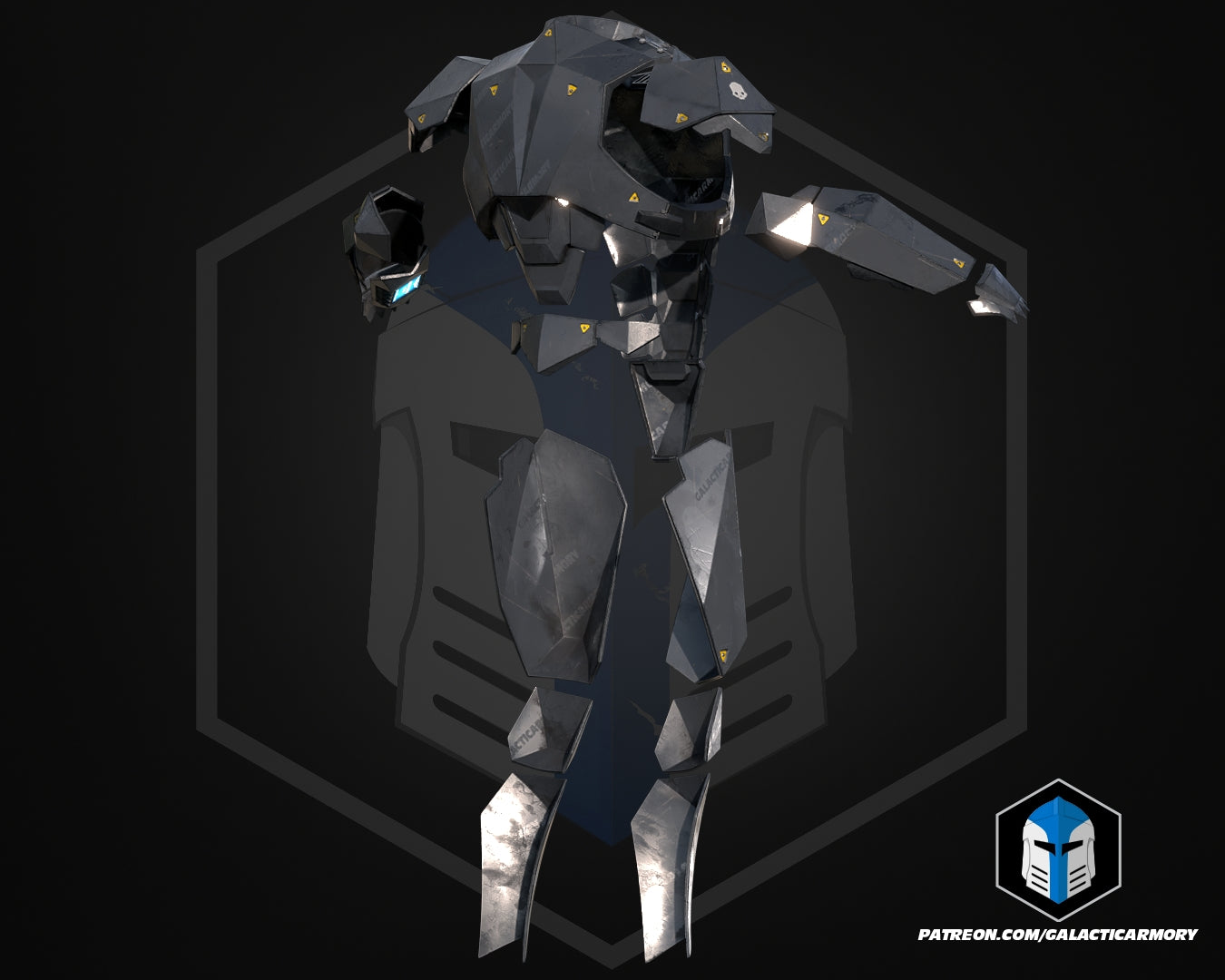 HD2 Null Cipher Helmet and Armor - 3D Print Files – Galactic Armory