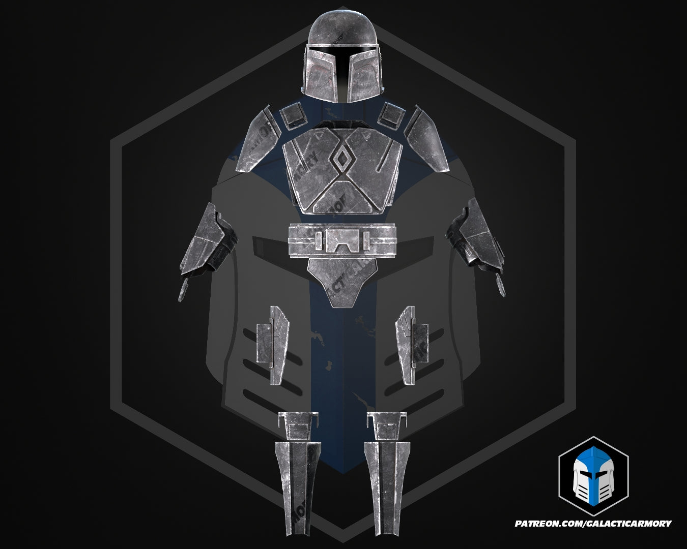 Shadow Lord Mandalorian Commando Helmet and Armor - 3D Print Files ...