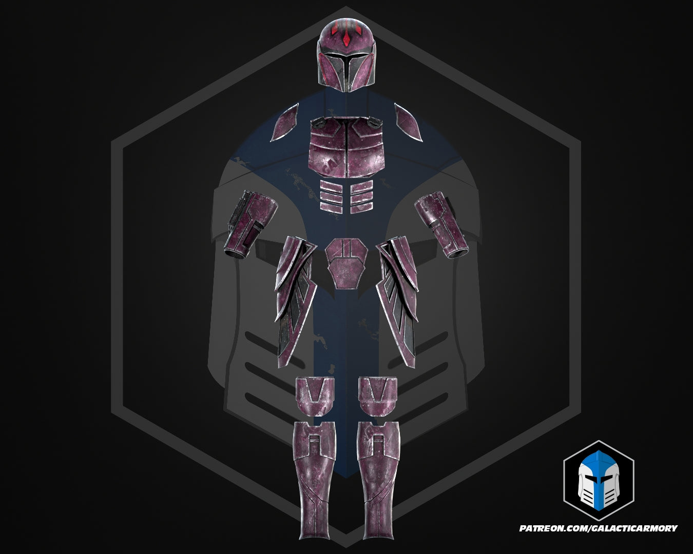 Shadow Lord Mandalorian Rook Kast Helmet and Armor - 3D Print Files