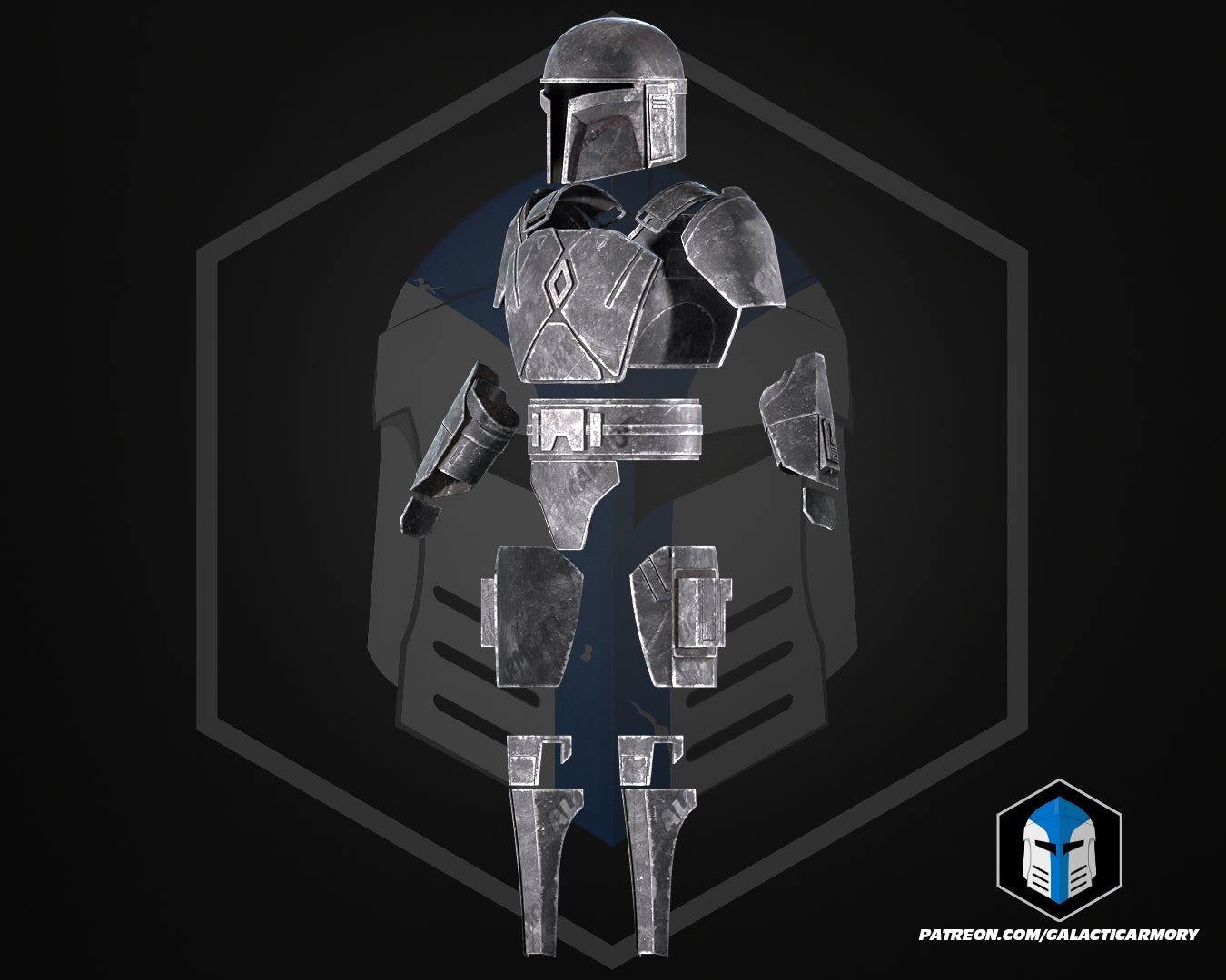 Shadow Lord Mandalorian Commando Helmet and Armor - 3D Print Files ...