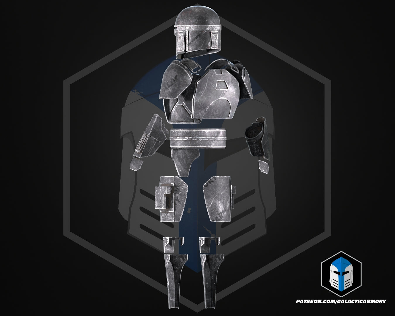 Shadow Lord Mandalorian Commando Helmet and Armor - 3D Print Files ...