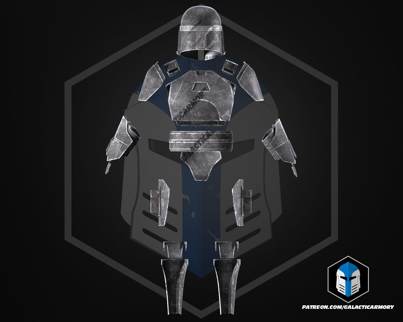 Shadow Lord Mandalorian Commando Helmet and Armor - 3D Print Files ...