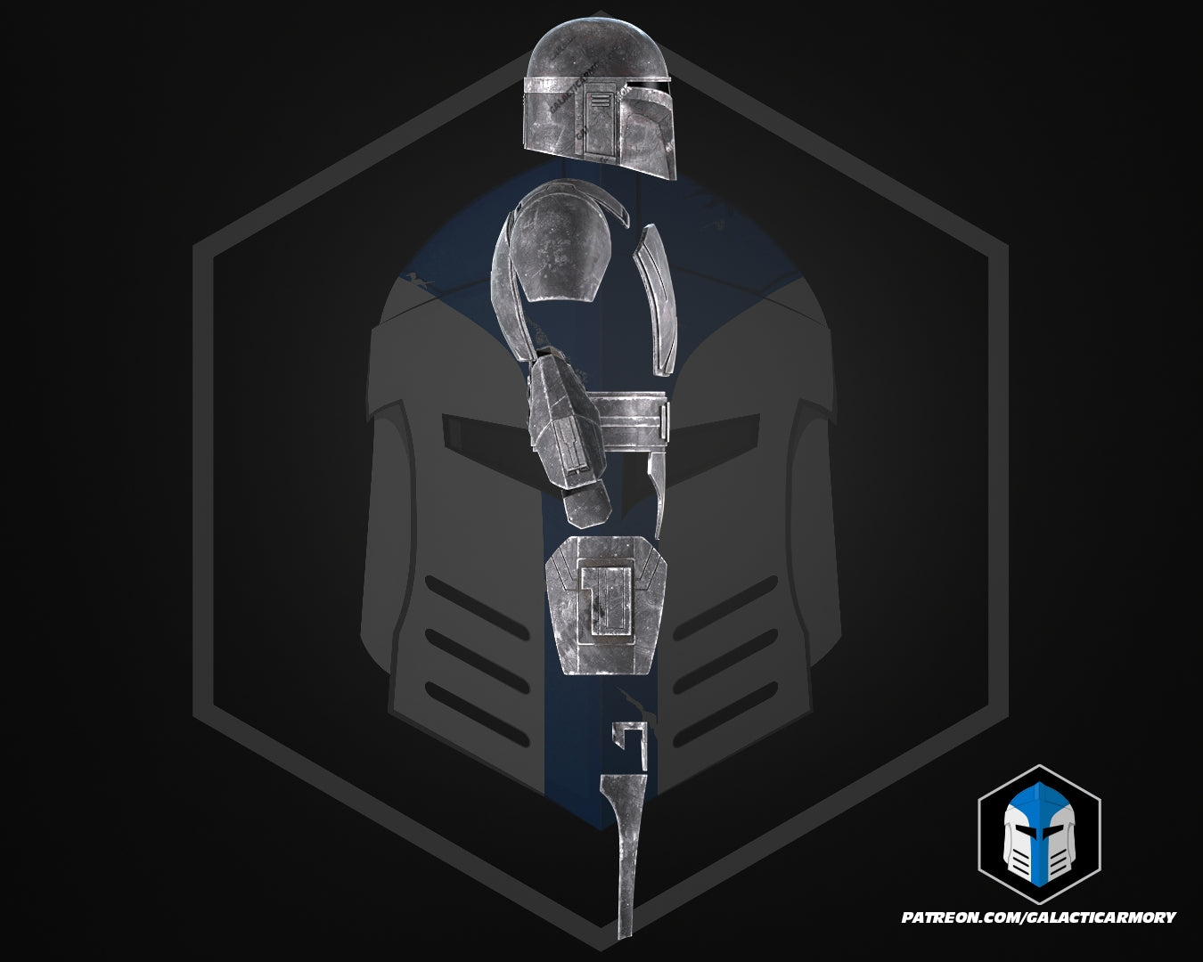 Shadow Lord Mandalorian Commando Helmet and Armor - 3D Print Files ...