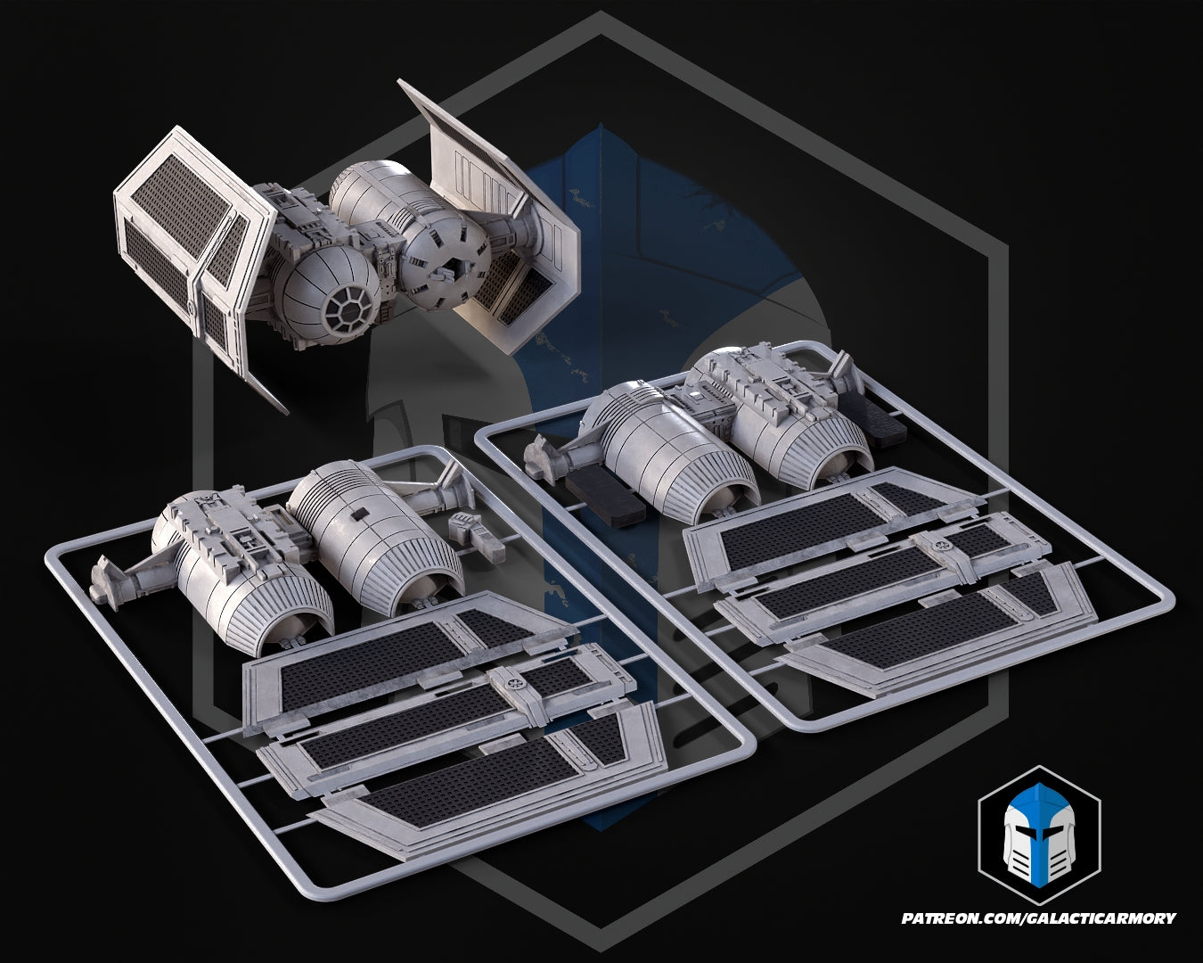TIE Bomber Vehicle Kit Card - 3D Print Files