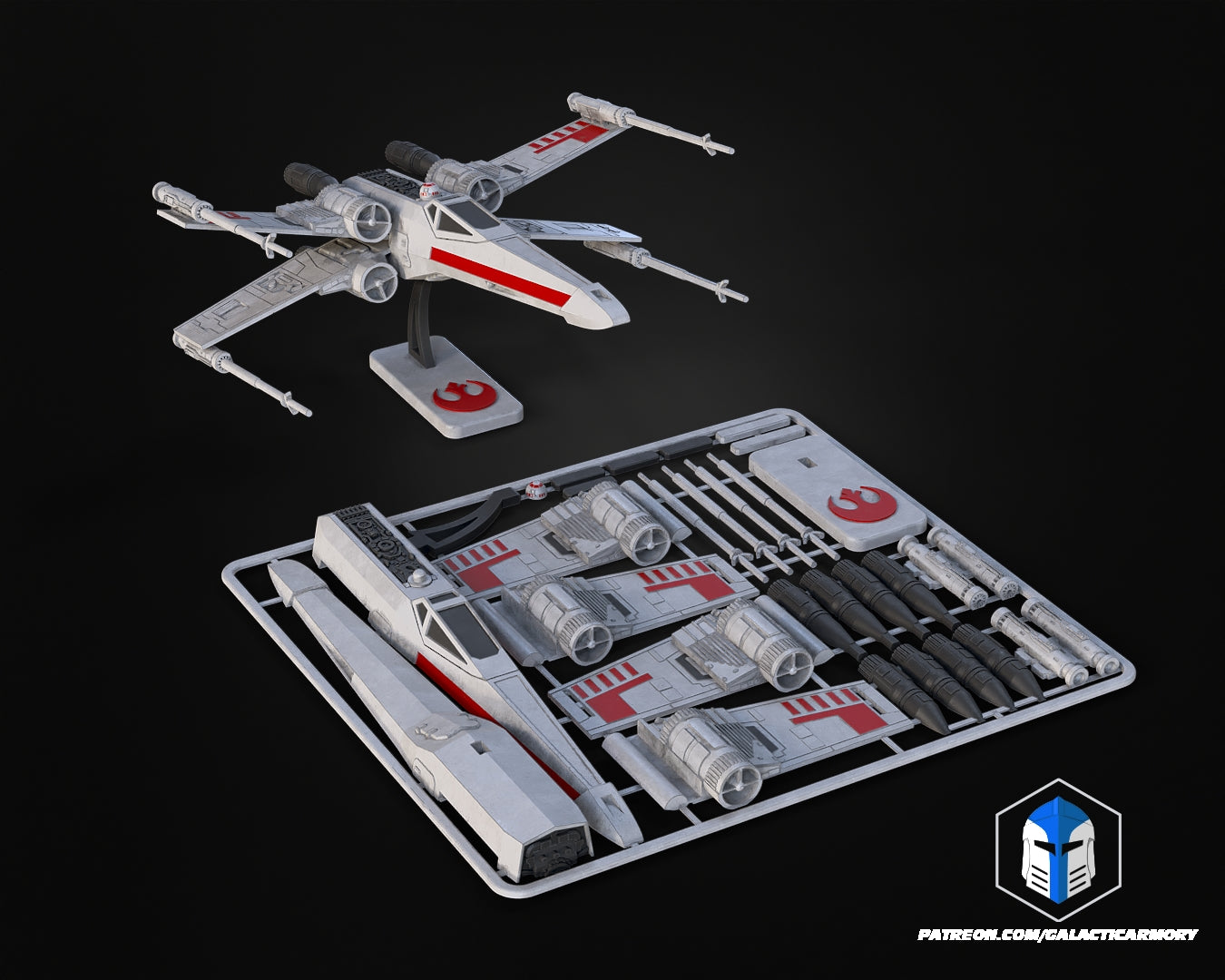 X-Wing Vehicle Kit Card - 3D Print Files