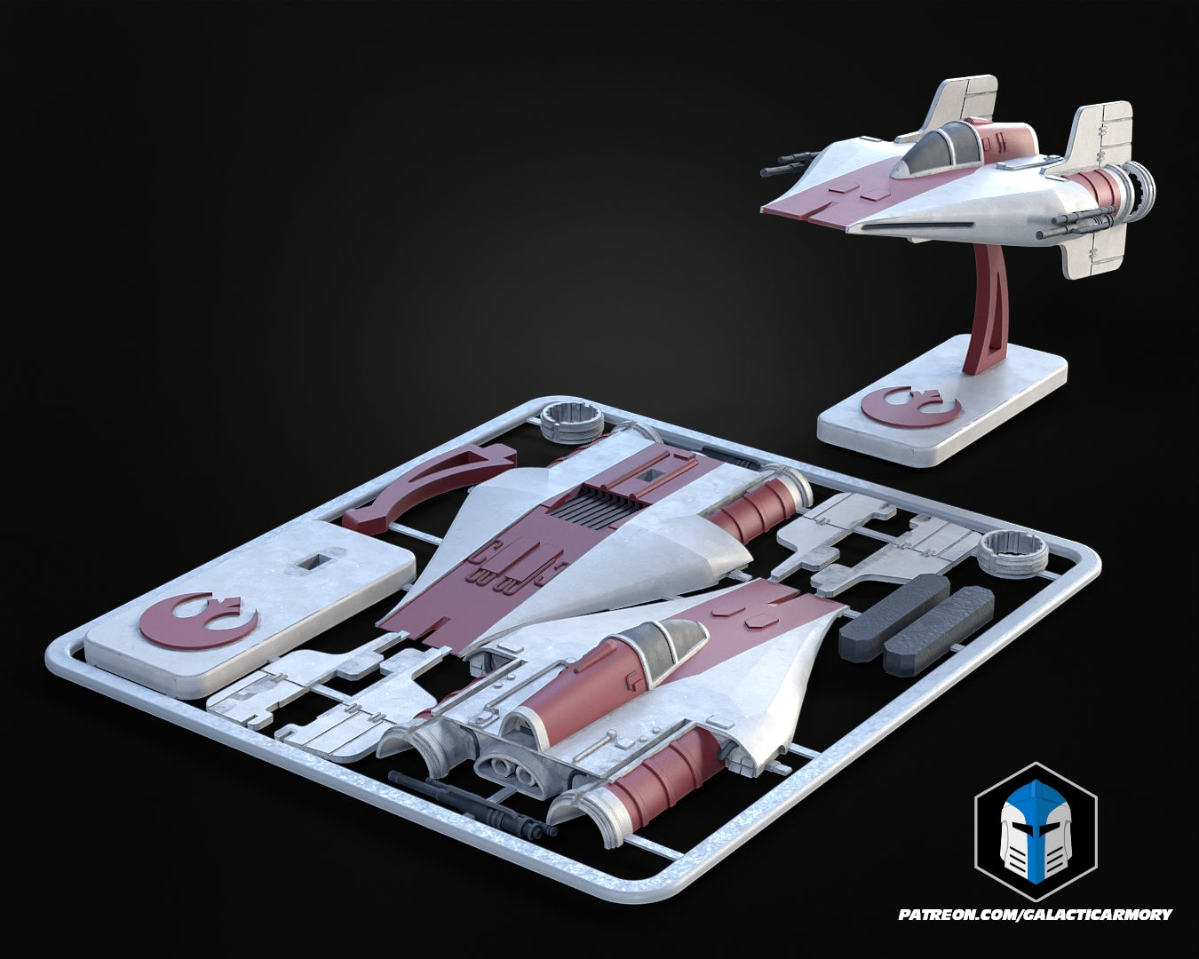 A-Wing Vehicle Kit Card - 3D Print Files
