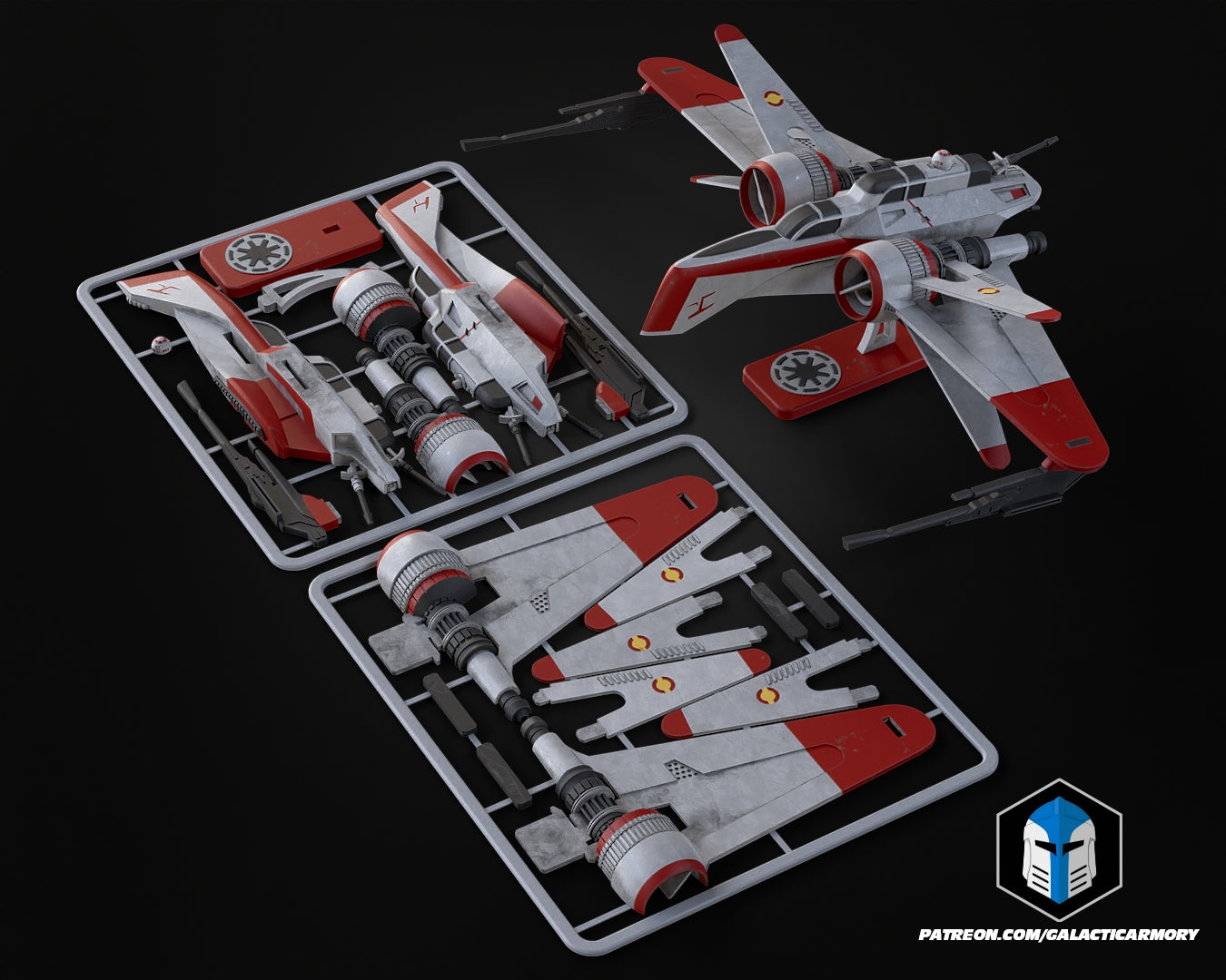 Clone Wars Arquitens Schiff - 3D-Druckdateien