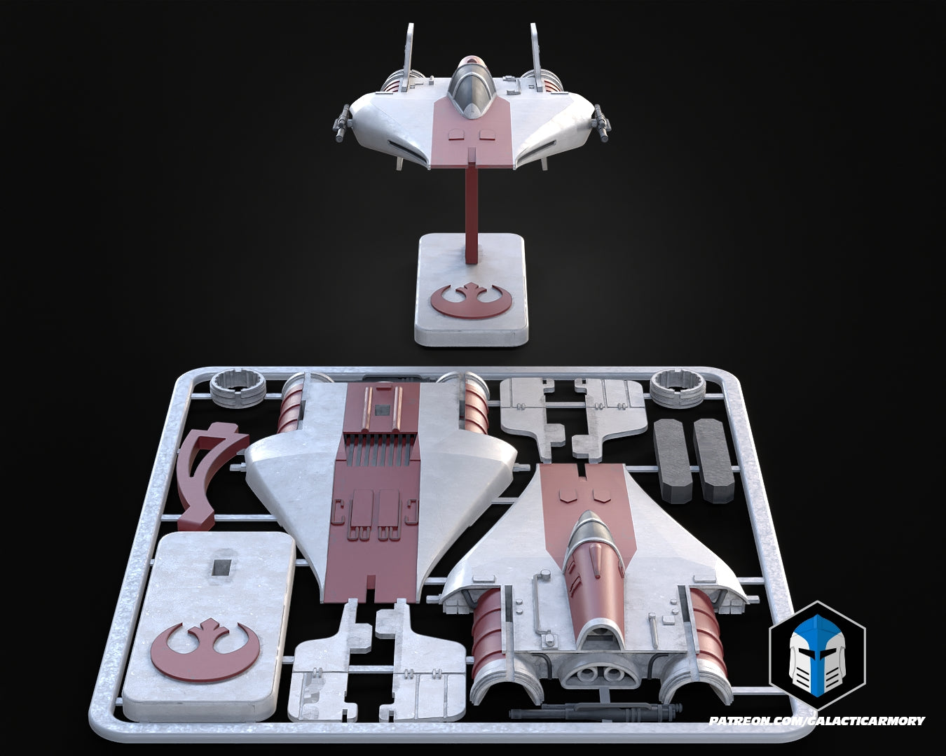 A-Wing Vehicle Kit Card - 3D Print Files