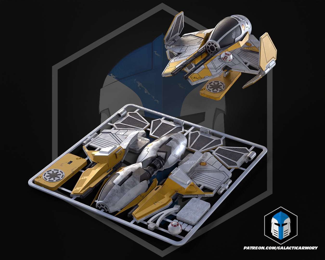 ETA-2 Jedi Starfighter Kit Card - 3D Print Files – Galactic Armory
