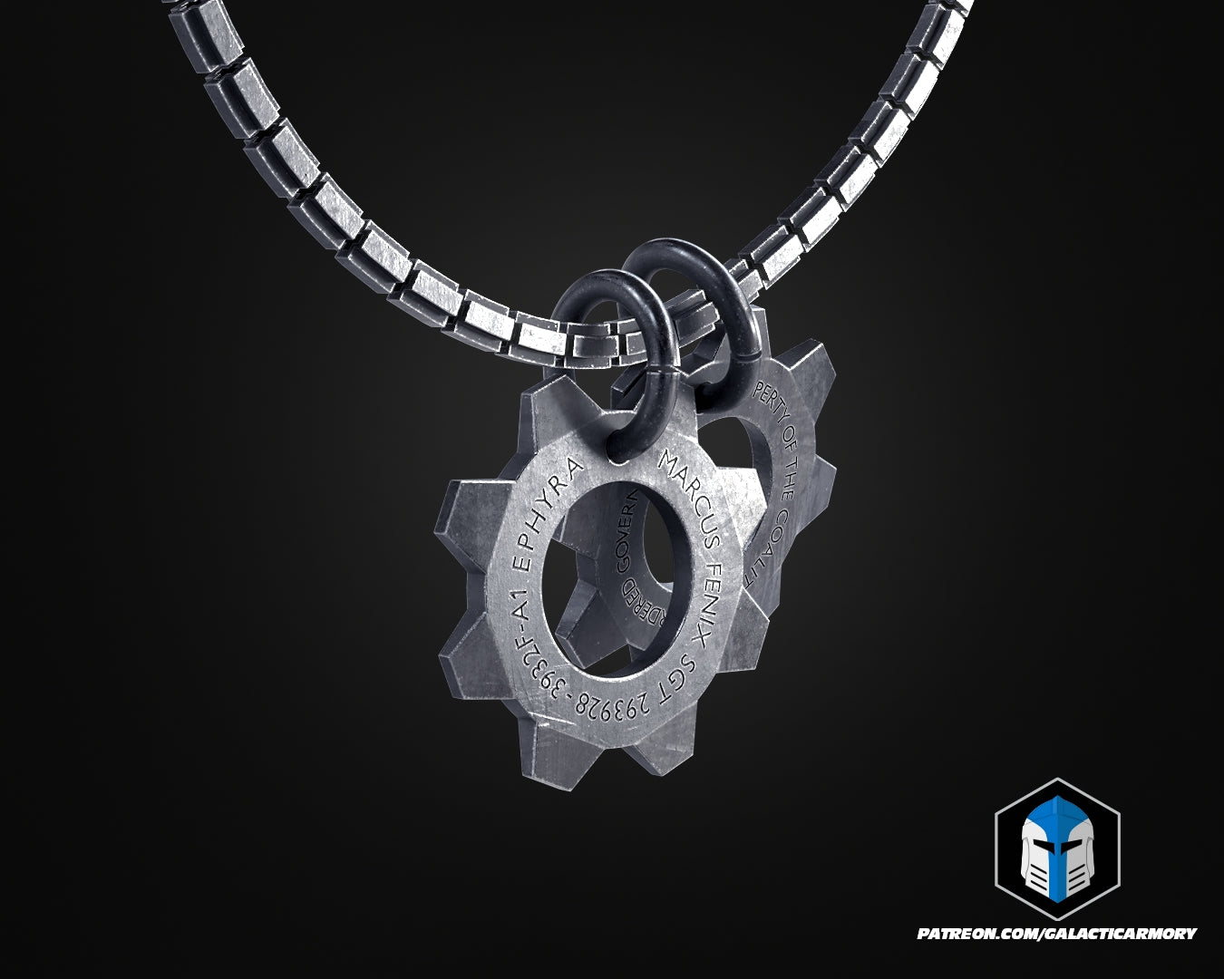 GoW – Anpassbare COG-Tags – 3D-Druckdateien – Galactic Armory