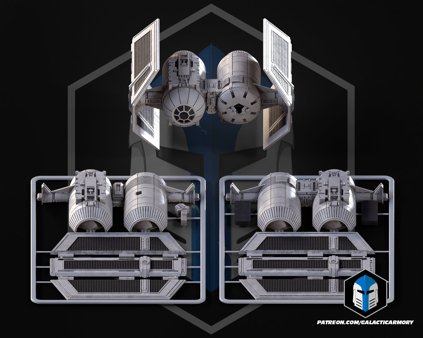 TIE Bomber Vehicle Kit Card - 3D Print Files