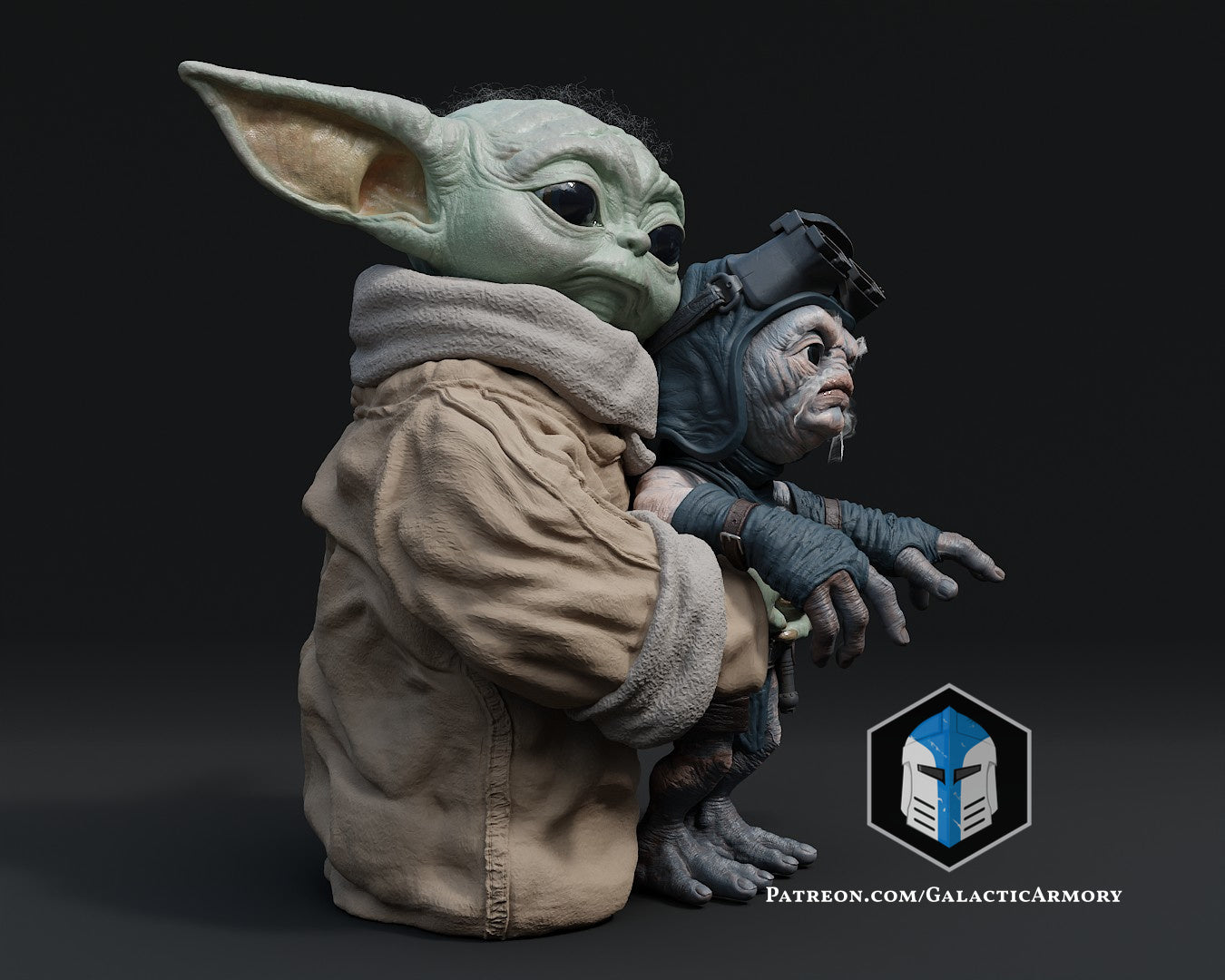 Grogu and Babu Figurine - Pose 1 - 3D Print Files