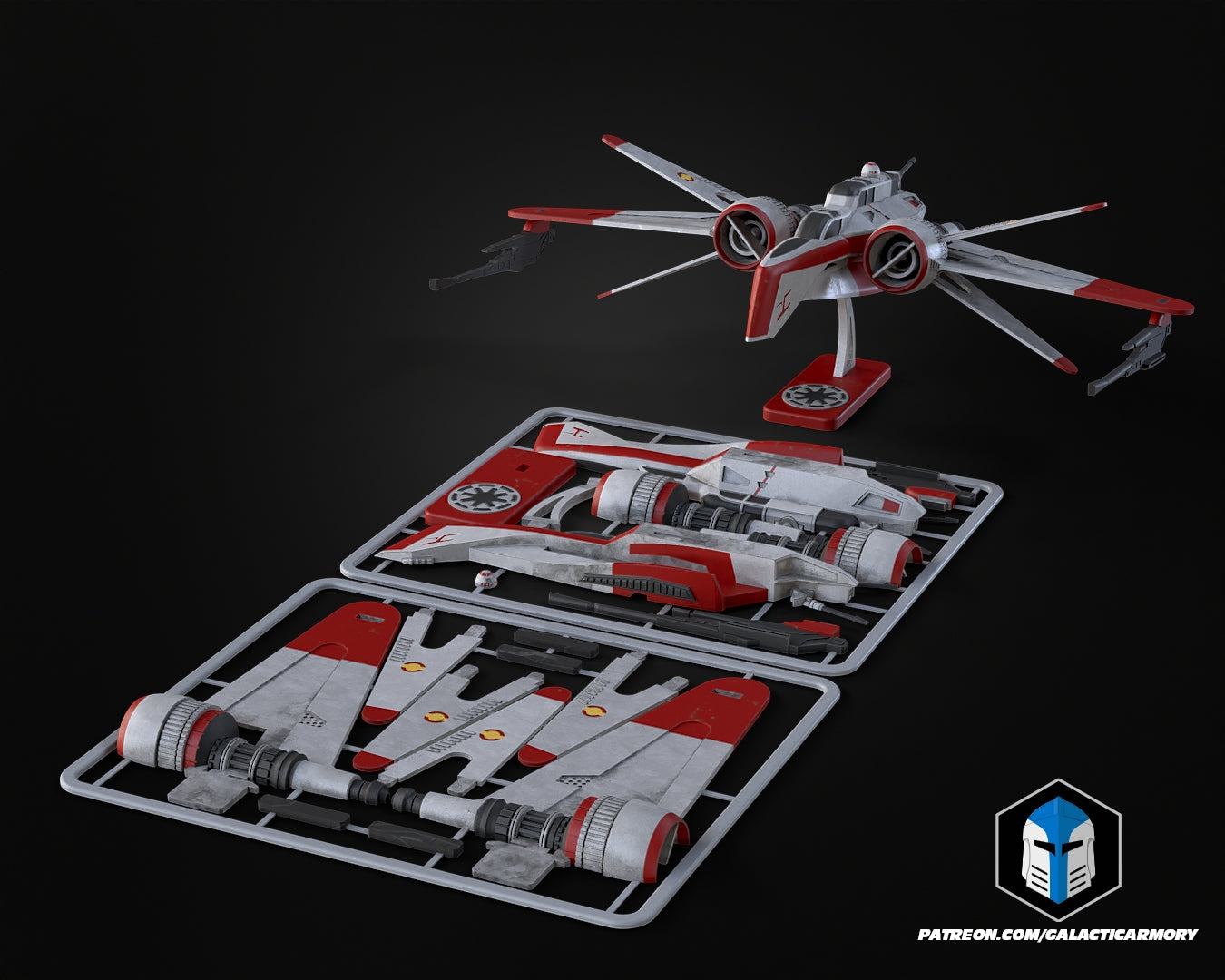 Clone Wars Arquitens Schiff - 3D-Druckdateien