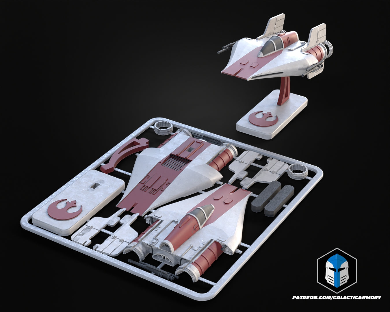 A-Wing Vehicle Kit Card - 3D Print Files