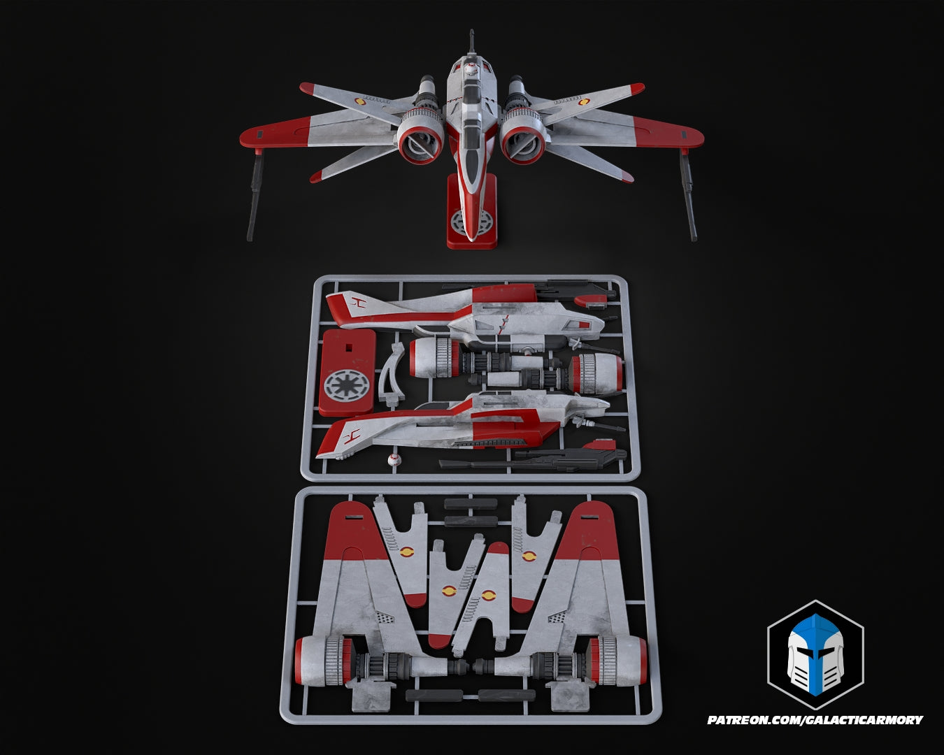 Clone Wars Arquitens Schiff - 3D-Druckdateien