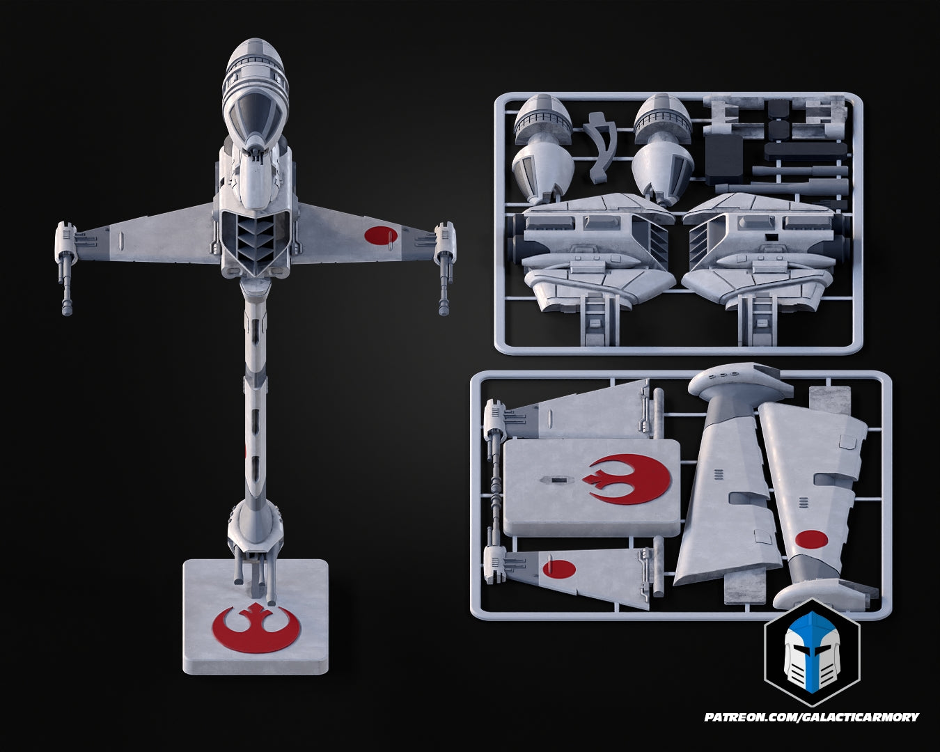 B-Wing Vehicle Kit Card - 3D Print Files