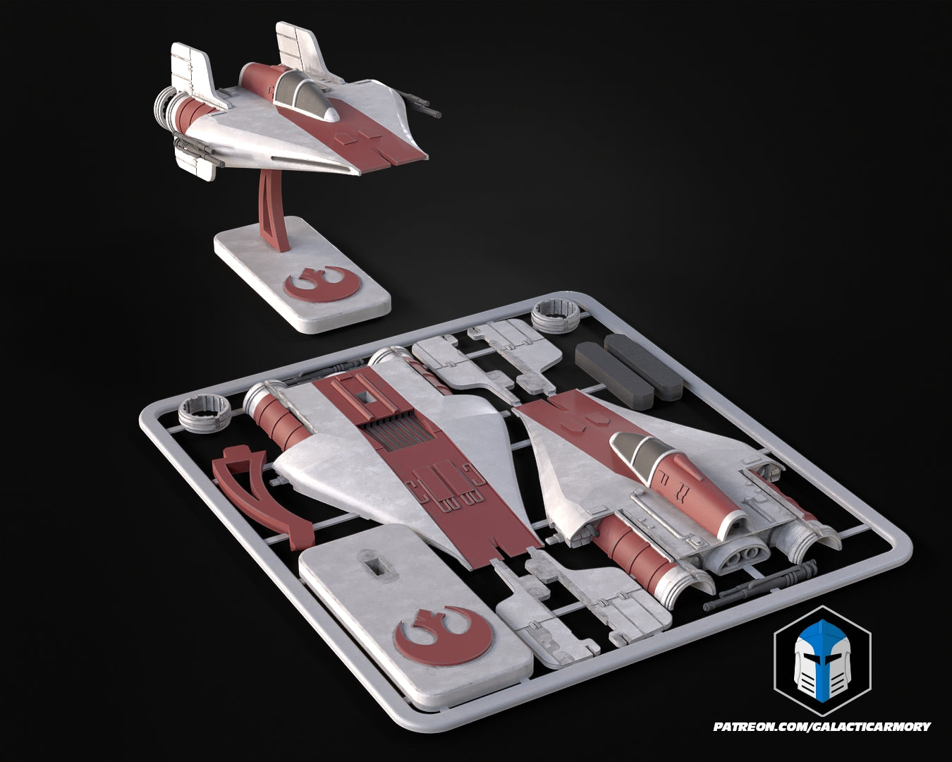 A-Wing Vehicle Kit Card - 3D Print Files