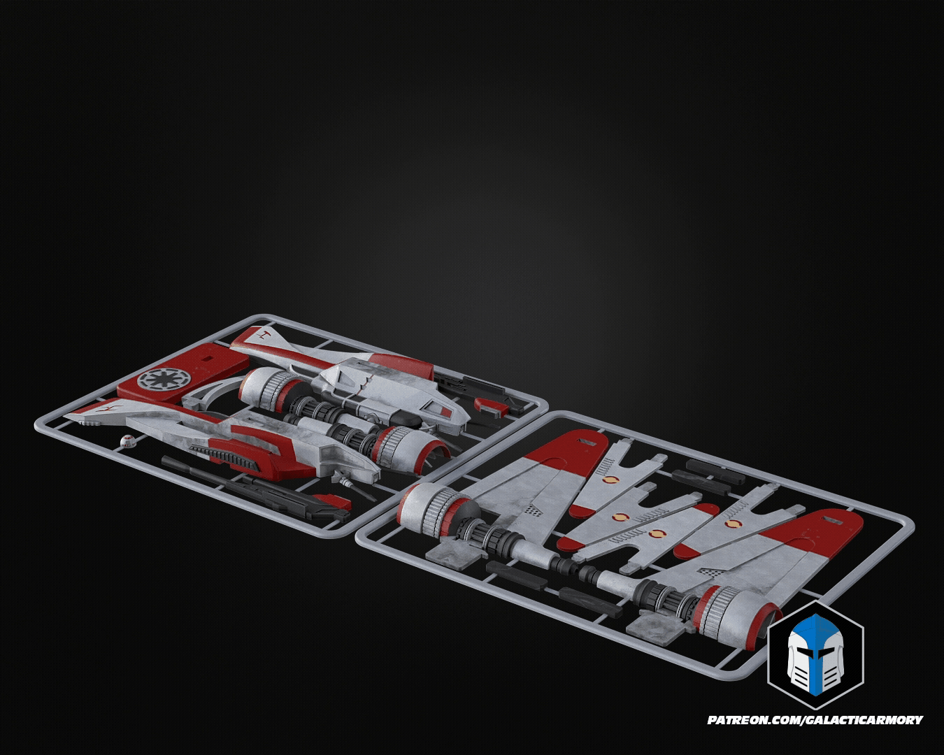Clone Wars Arquitens Schiff - 3D-Druckdateien