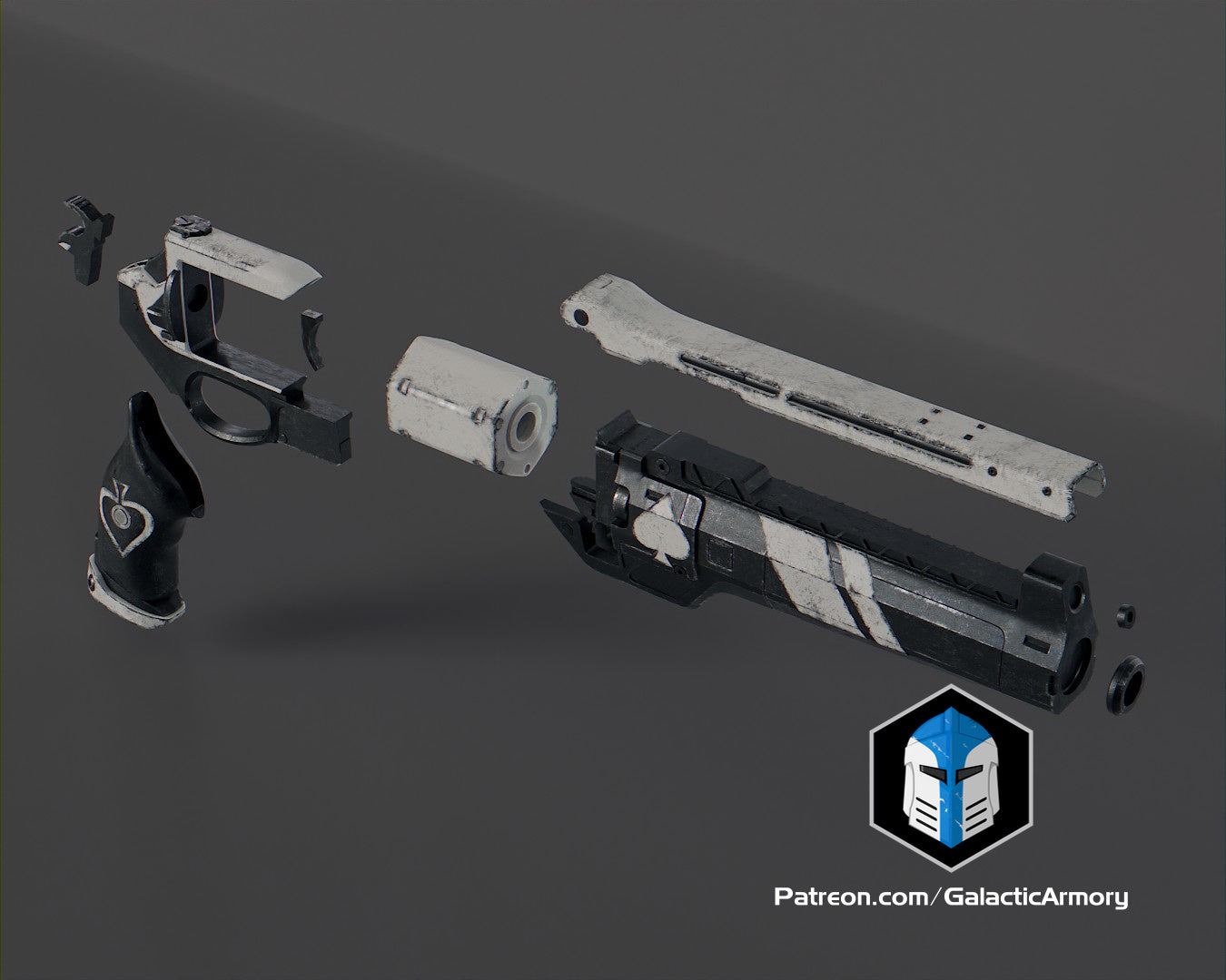 Ace of Spades Hand Cannon - 3D Print Files