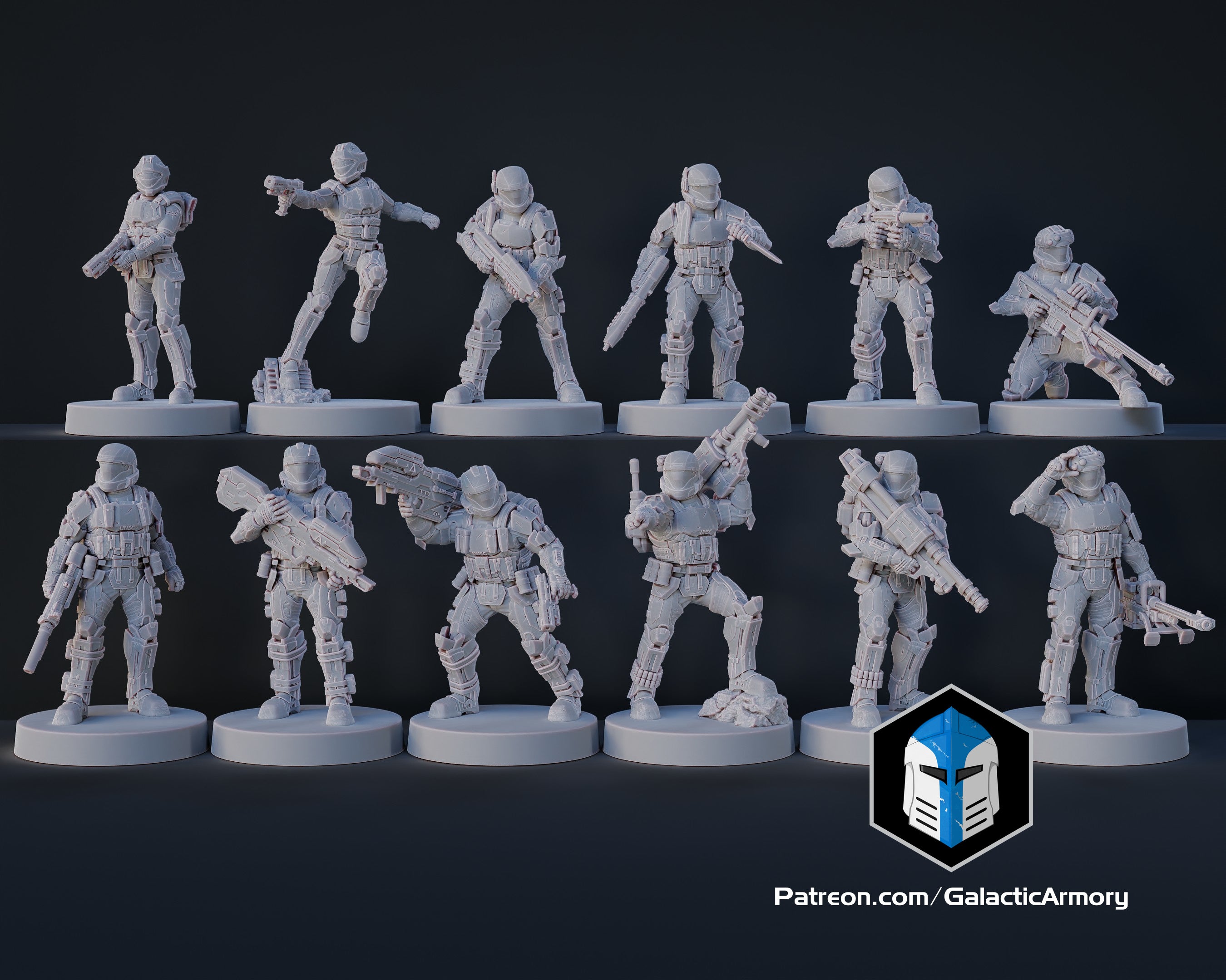 1:48 Scale Halo Alpha 9 ODST Miniatures - 3D Print Files