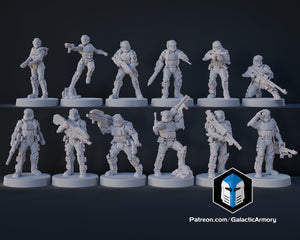 1:48 Scale Halo Alpha 9 ODST Miniatures - 3D Print Files