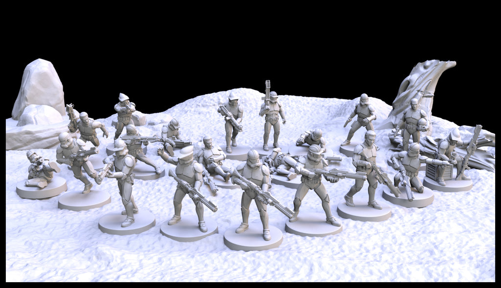 1:48 Scale Clone Trooper Army - Assault Class - 3D Print Files