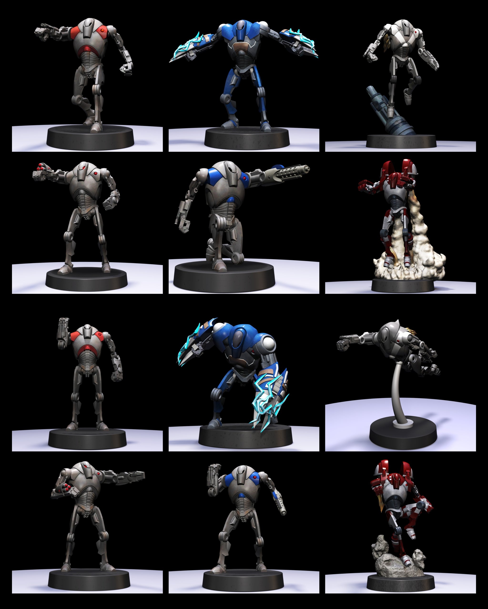 1:48 Scale Battle Droid Army - B2 Class - 3D Print Files – Galactic Armory